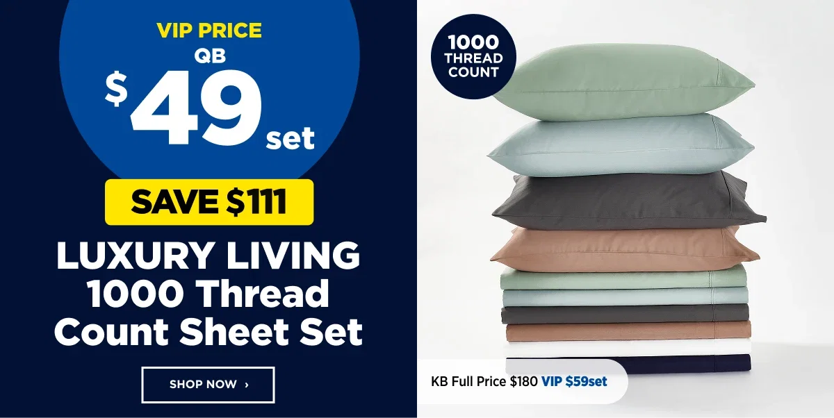 LUXURY LIVING 1000 Thread Count Sheet Set