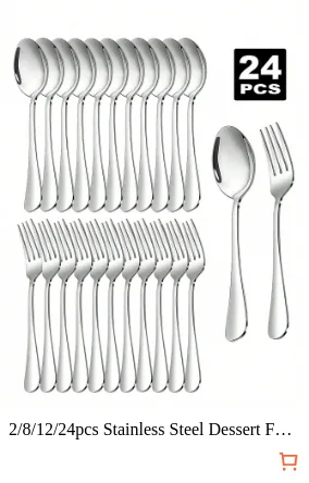 2/8/12/24pcs Stainless Steel...