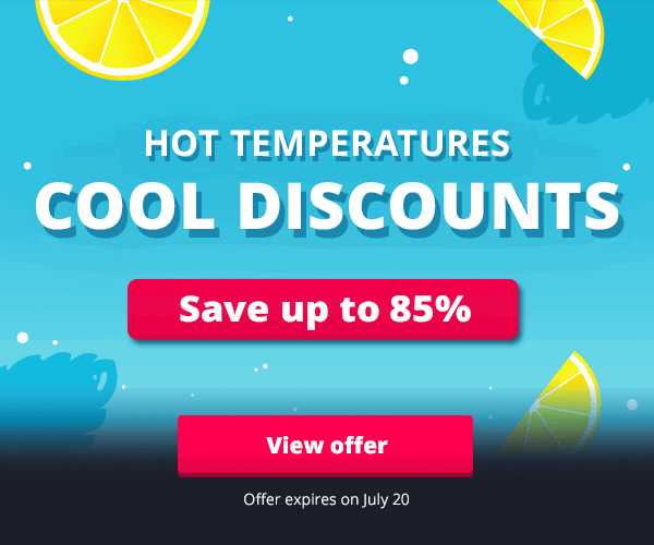 Hot temperatures, cool discounts.| Save up to 85%