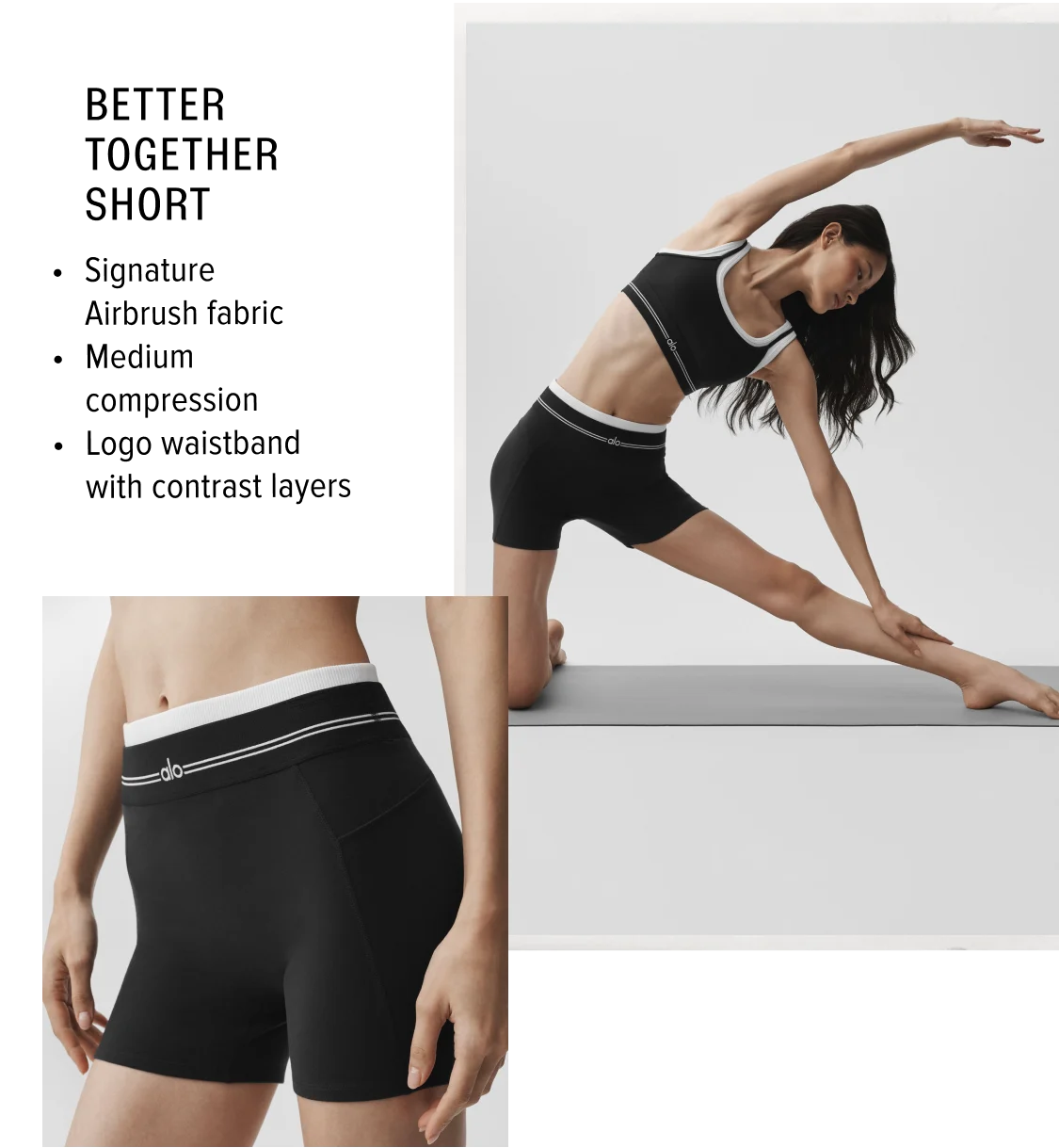 BETTER TOGETHER SHORT • Signature Airbrush fabric • Medium compression • Logo waistband with contrast layers