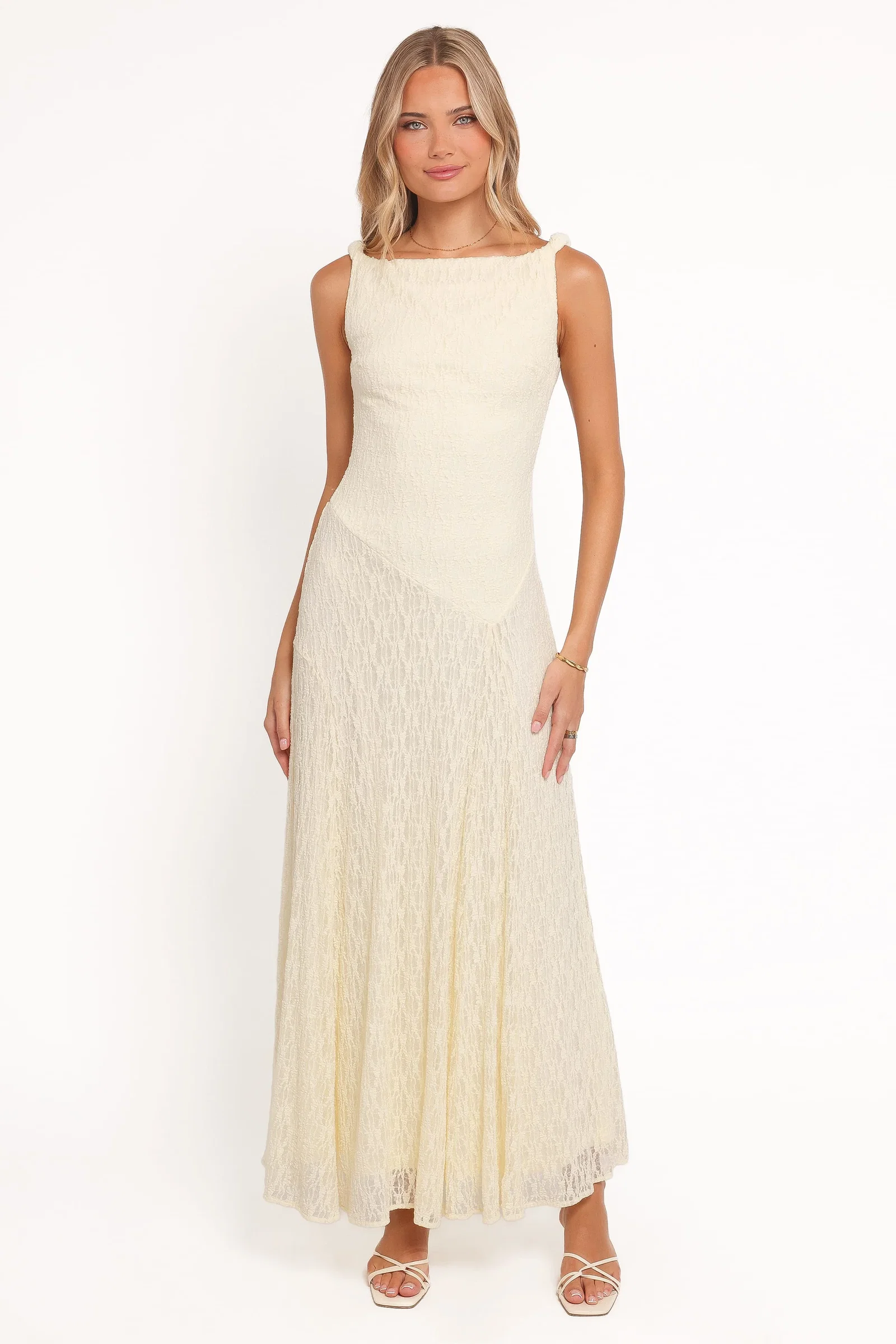 Image of Kirsten Lace Maxi Dress - Yellow