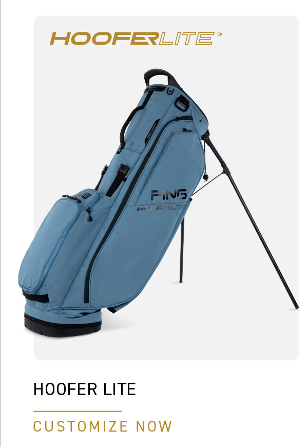 Studio shot of PING Hoofer Lite Carry bag in Slate Blue.