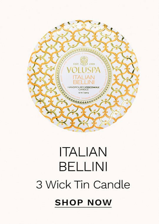 Italian Bellini 3 Wick Tin Candle