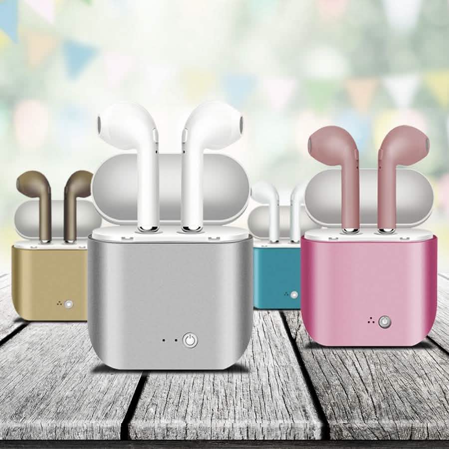 Image of Metallic Wireless Earbuds & Charging Case Set