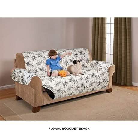 Image of Quilted Water-Absorbent Reversible Furniture Protector - Assorted Styles
