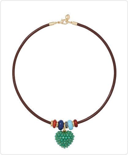The Leather Stone Slider Necklace