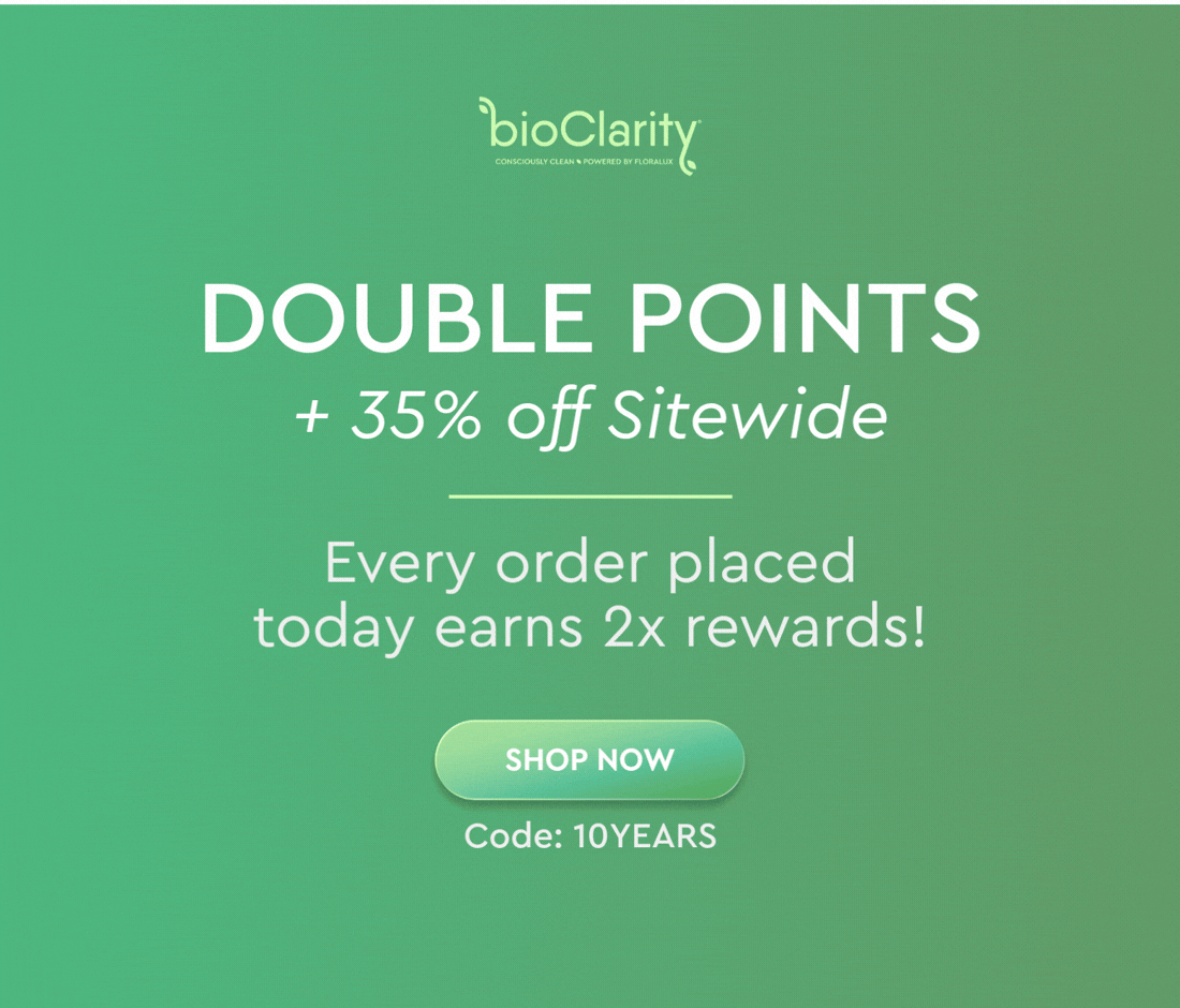 DOUBLE POINTS + 35% off Sitewide! Every order placed today earns 2x rewards! Shop Now Code: 10YEARS