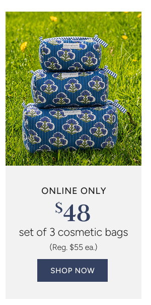 Strawflower Cosmetic Bag Bundle Special Price $48 (reg. $55 ea.)