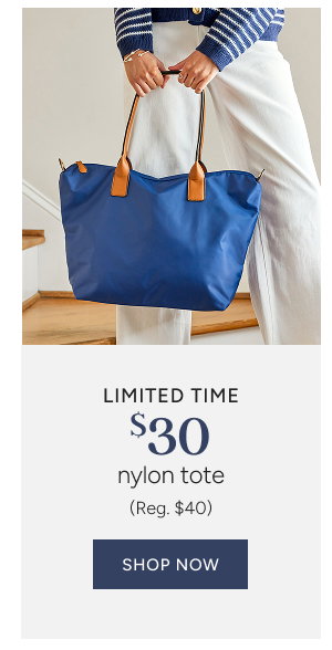 Nylon Tote Special Price $30 (reg. $40)