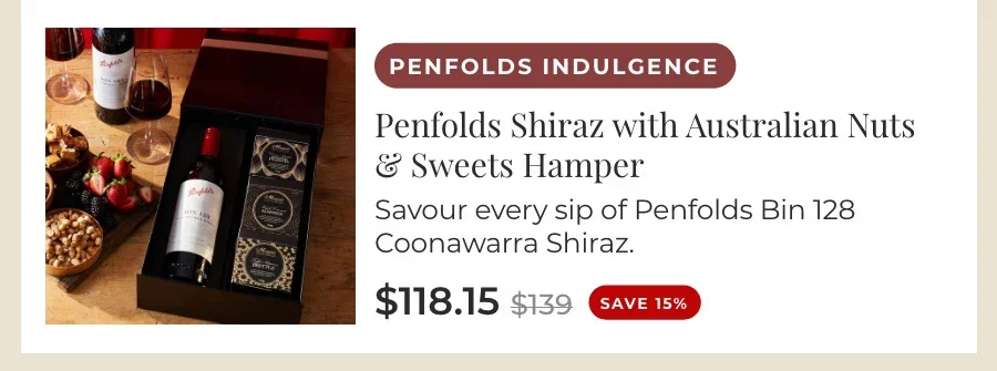 Penfolds Shiraz with Australian Nuts & Sweets Hamper