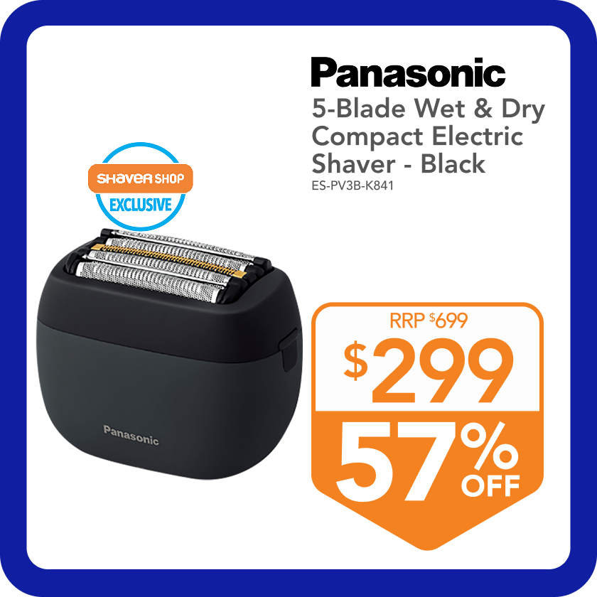 5-Blade Wet & Dry Compact Electric Shaver - Black