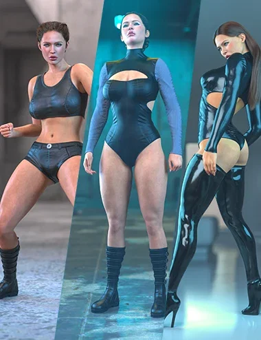 Z Pose Library Power Stances for Genesis 9 and 8 Female