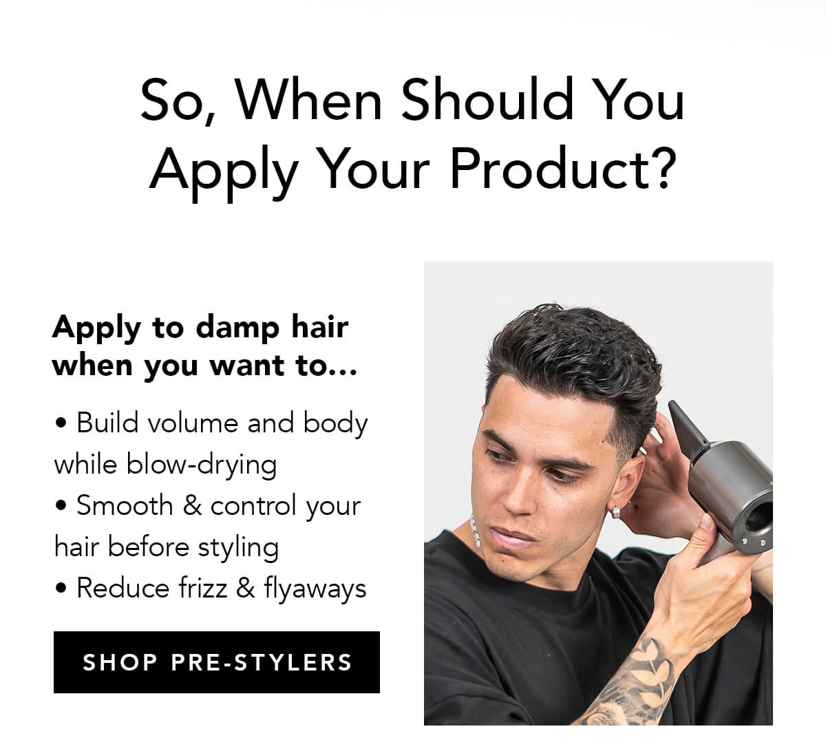 Apply to damp hair when you want to...