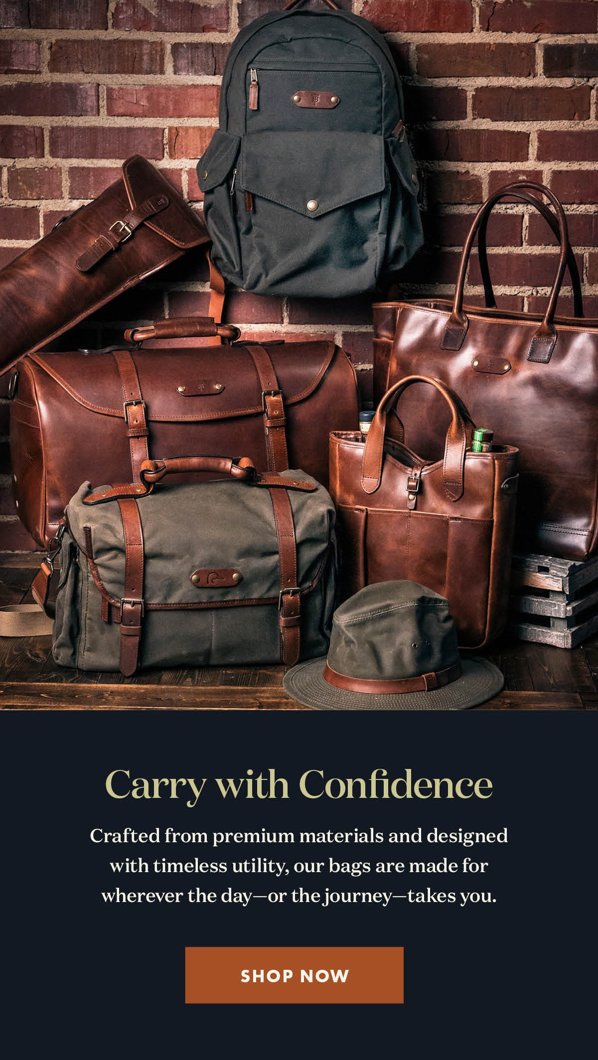 Waxed Canvas & Leather Bags