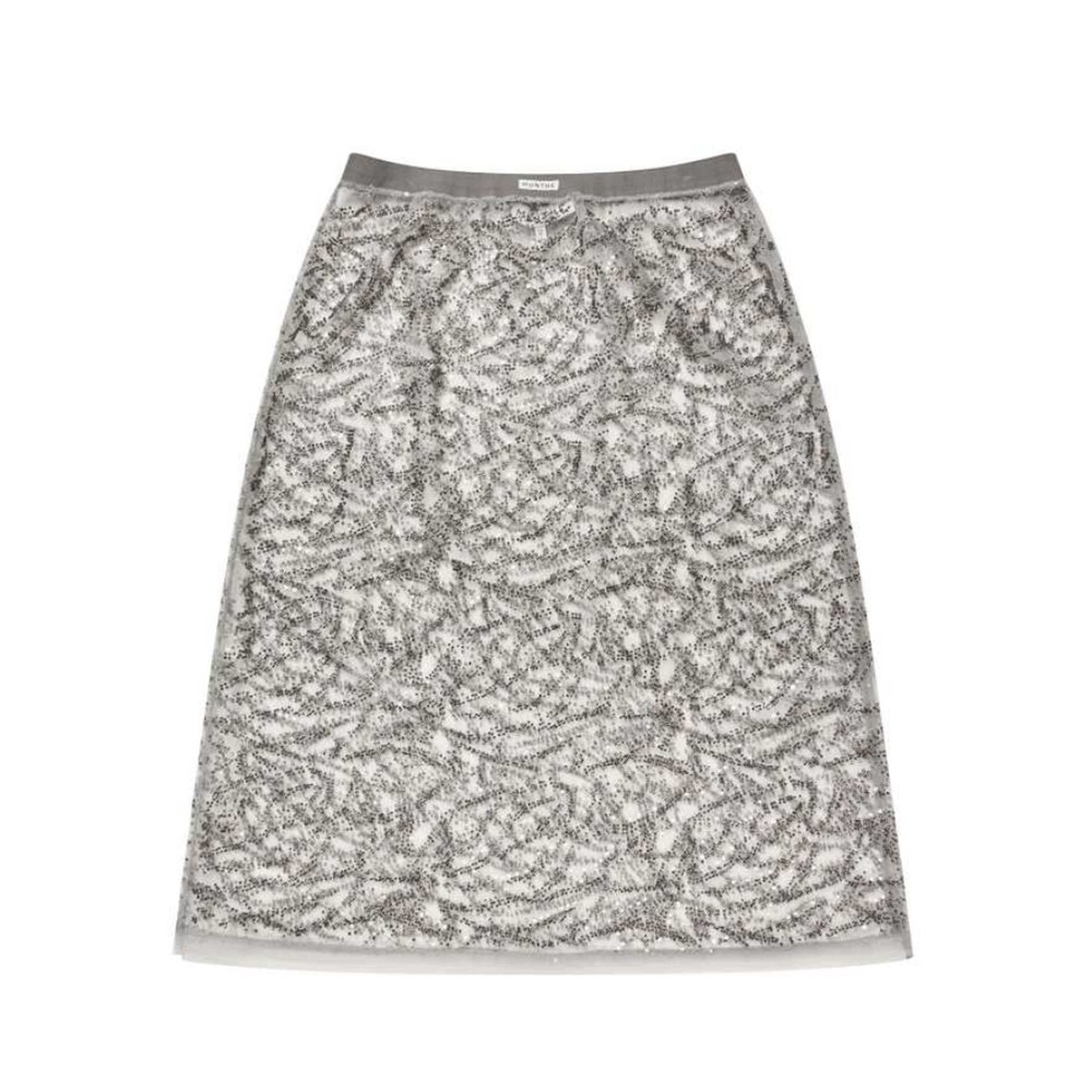 Image of Vatosha Sequin Skirt - Gun Metal