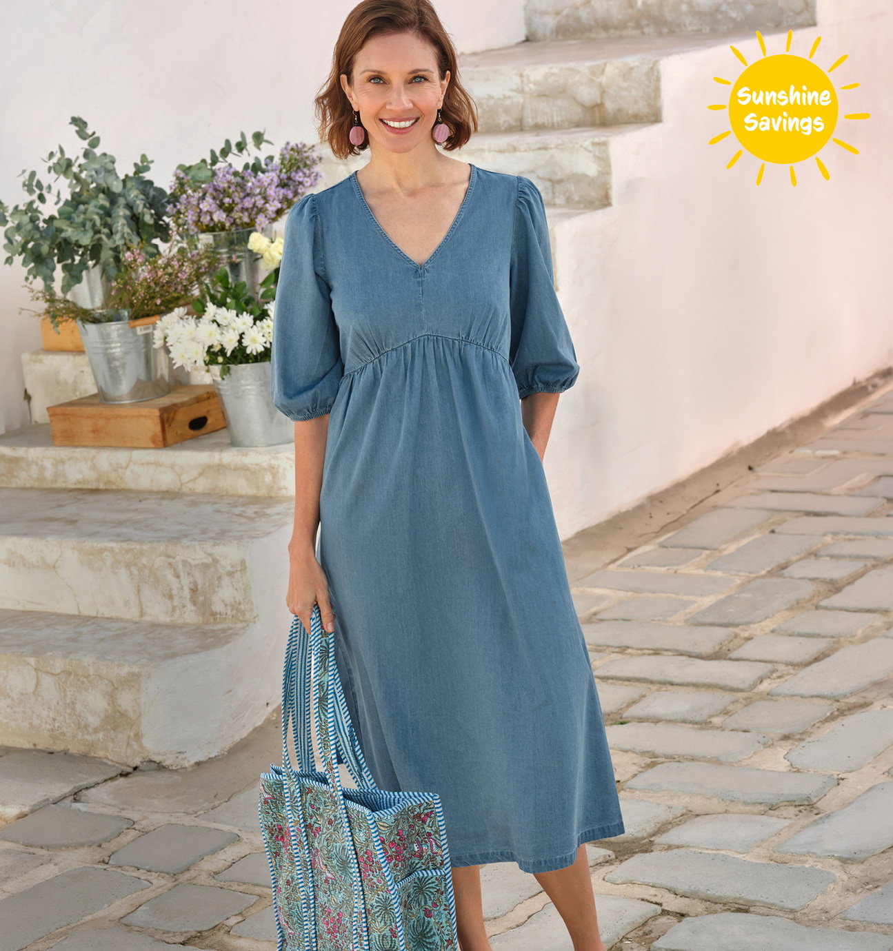 Denim Dress With Full Sleeve