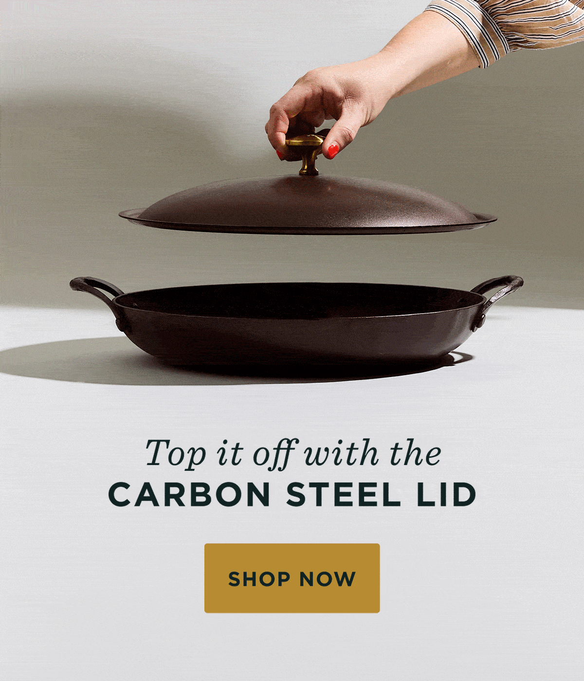 Top it off with the Carbon Steel Lid