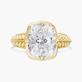 Lana Lab Grown Diamond Elongated Cushion-Cut Solitaire Engagement Ring in 18K Yellow Gold