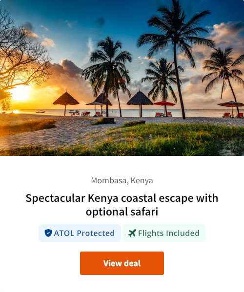 Spectacular Kenya coastal escape with optional safari
