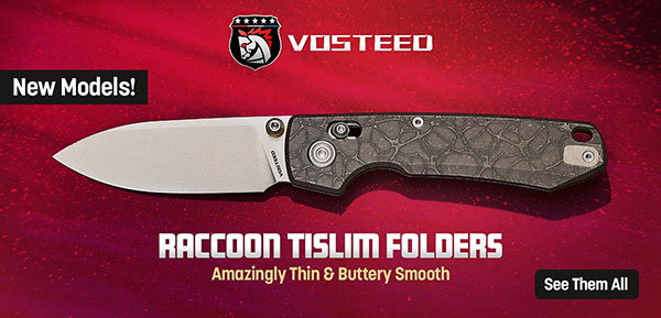 Vosteed Knives Raccoon TiSlim Crossbar Lock Folders