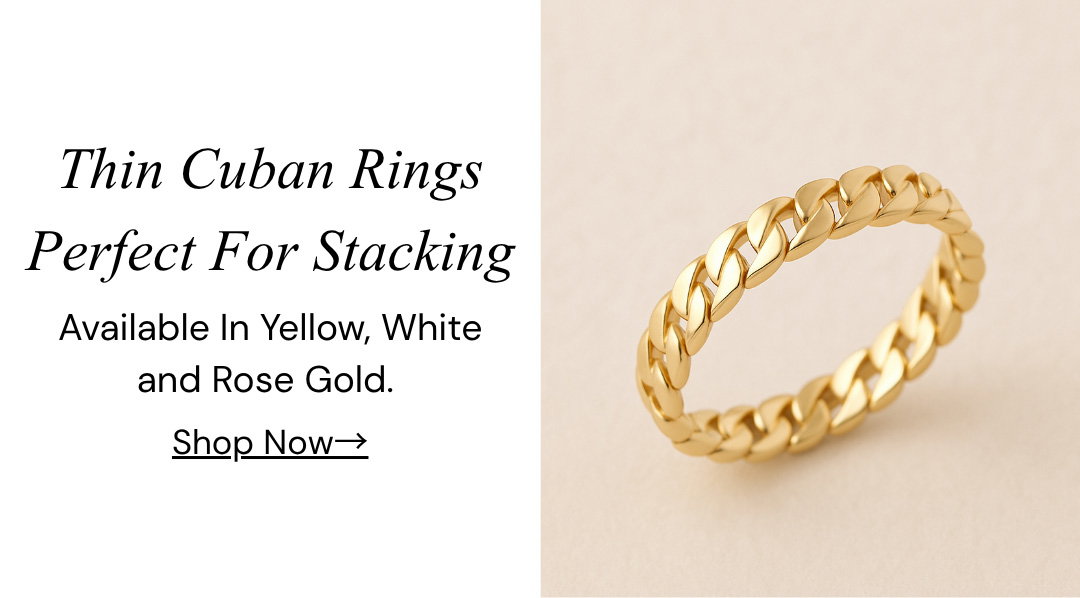 Thin Cuban Rings Perfect For Stacking