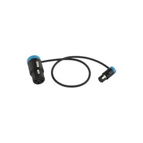 Cable Techniques Low-Profile LPXLR-3F to TA3F Cable, 12" - Blue Caps