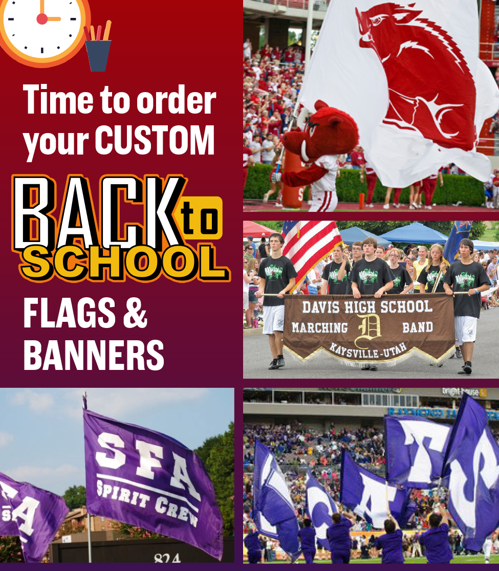 Custom Back To School Flags and Banners