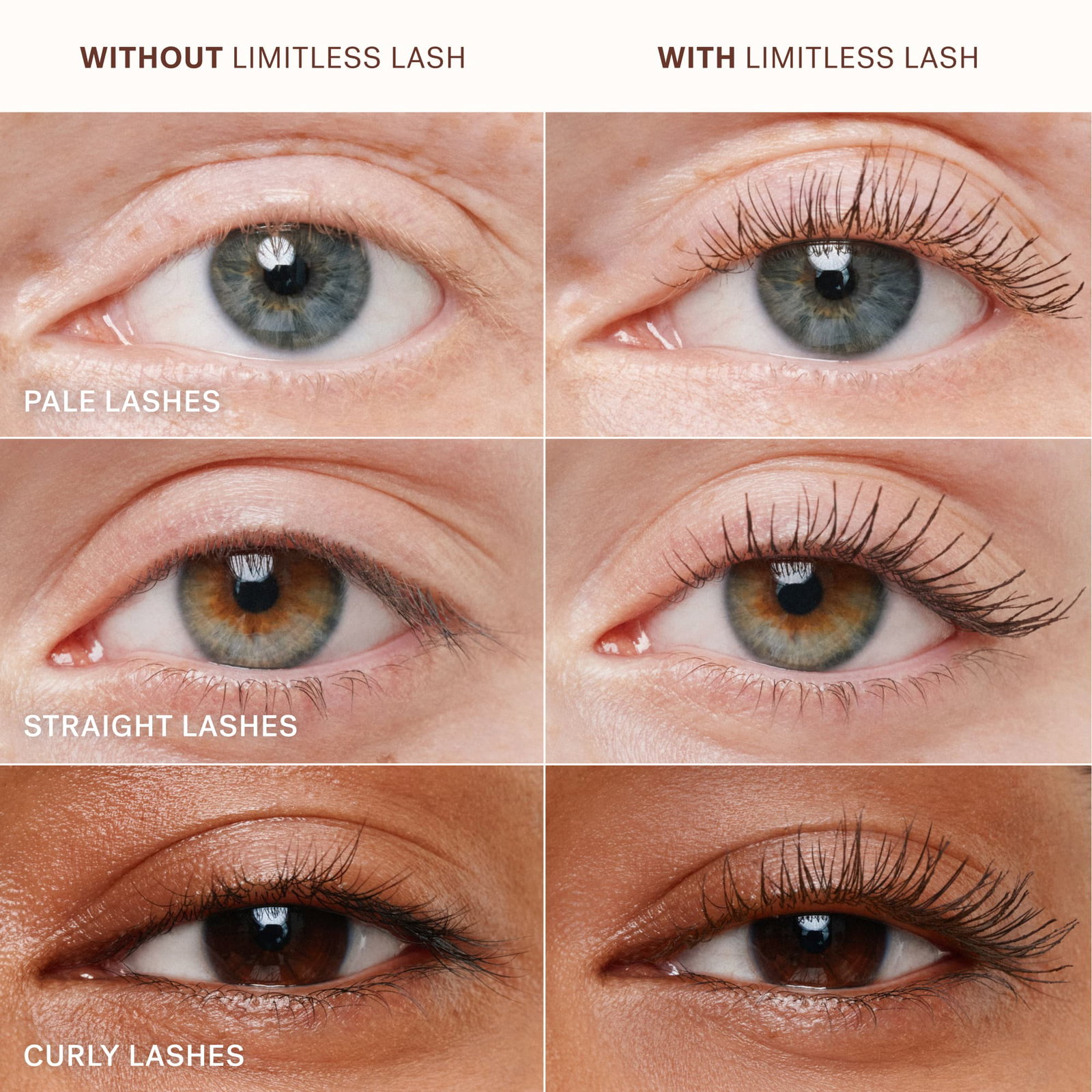 without limitless lash with limitless lash PALE LASHES STRAIGHT LASHES CURLY LASHES