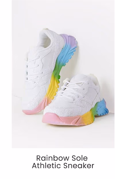 Rainbow Sole Athletic Sneaker