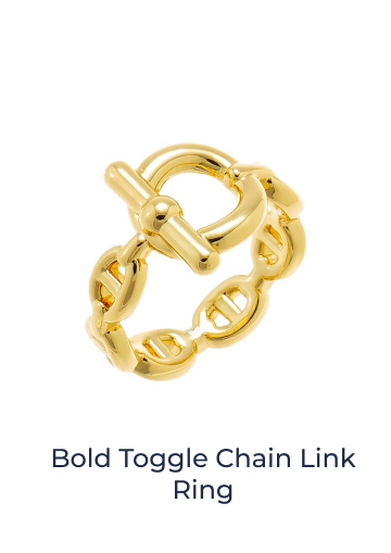 Bold Toggle Chain Link Ring