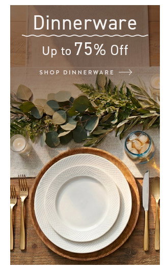 Shop Dinnerware... Up to 75% Off