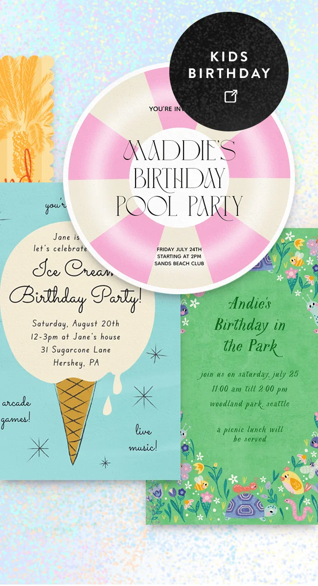 Browse Kids Birthday Party Invitations.