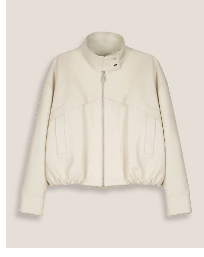Alara Soft Leather Bomber Jacket