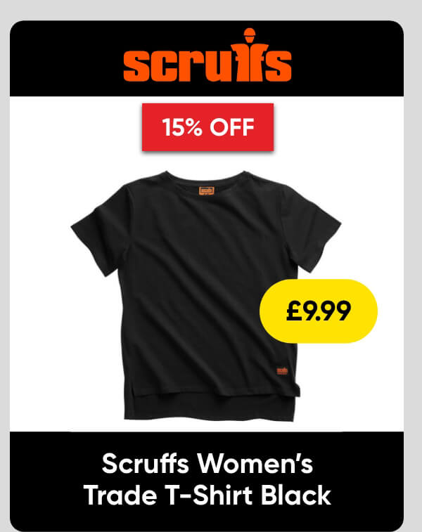 Scruffs Women's Trade T-Shirt Black Size 12