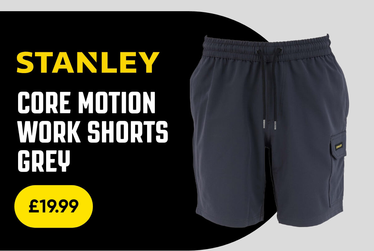 Stanley Core Motion Work Shorts Grey 36
