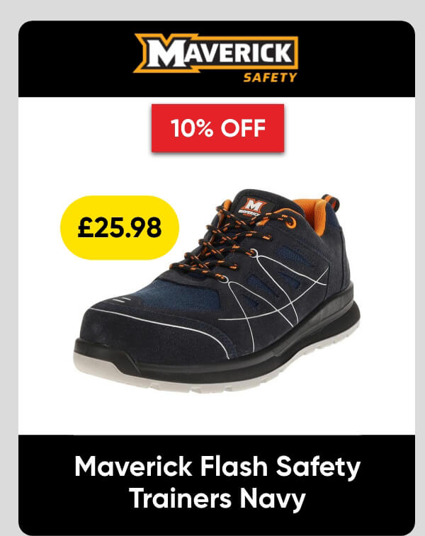 Maverick Flash Safety Trainers Navy Size 9