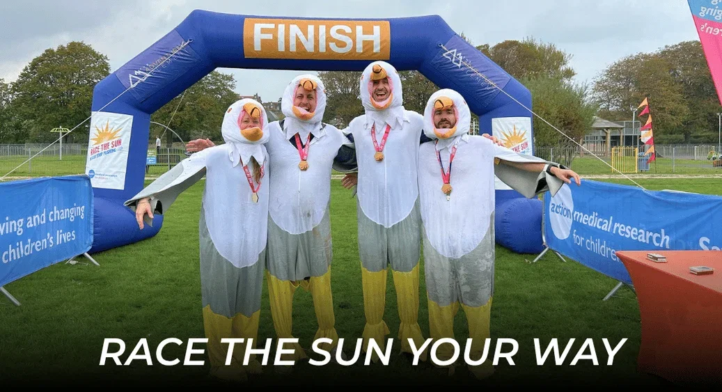 You can dress up, if you want to - Race the Sun participants dressed as seagulls - Race the Sun your way