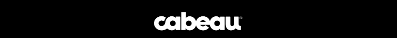 Cabeau logo in white text on black background