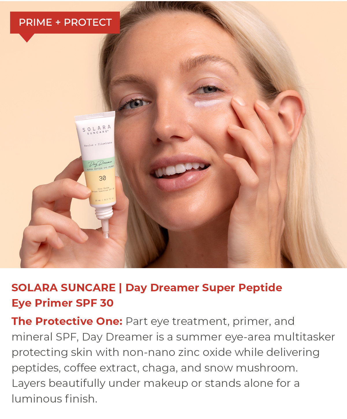 SOLARA SUNCARE | Day Dreamer Super Peptide Eye Primer SPF 30