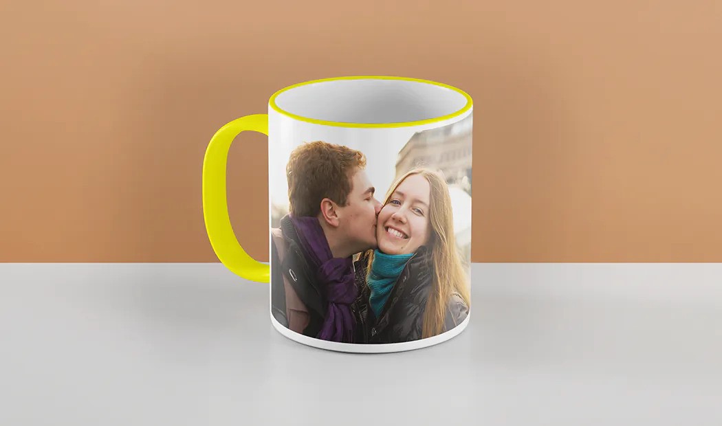 Colored Rim & Handle Mug