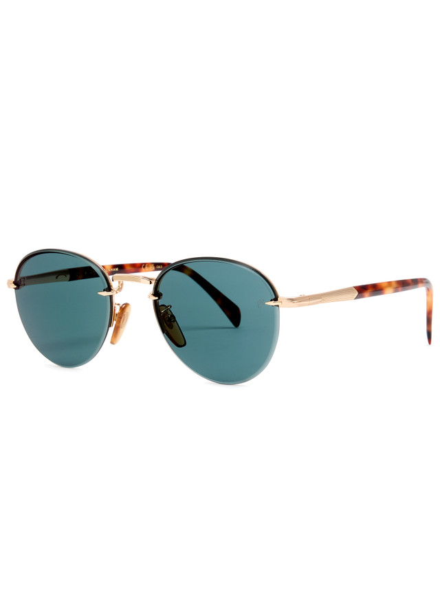 DAVID BECKHAM Rimless round-frame sunglasses