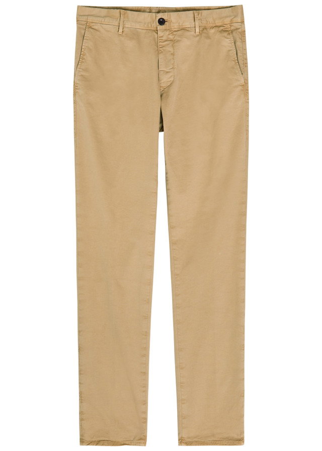 SLOWEAR Slim-leg stretch-cotton trousers