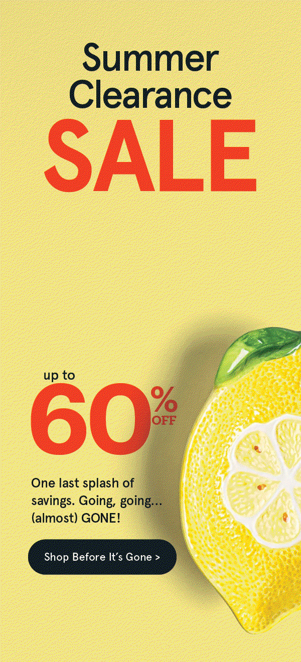 Summer Clearance Sale On Now