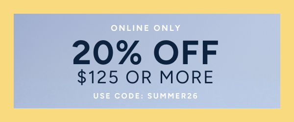 20% off 125 or more