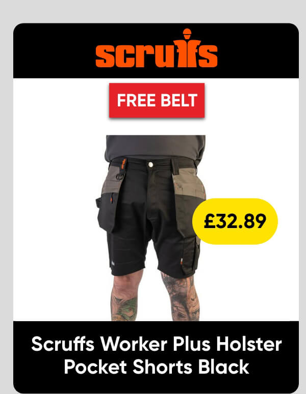 Scruffs Worker Plus Holster Pocket Shorts 34