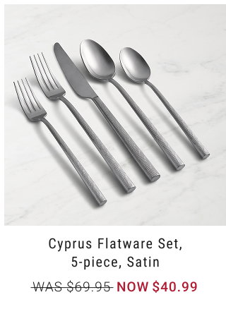 Cyprus Flatware Set, 5-piece, Satin NOW $40.99