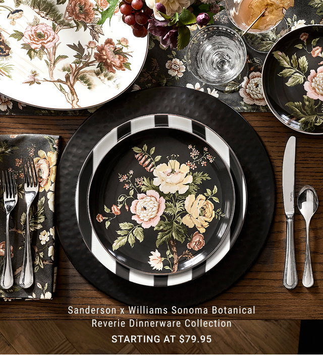 Sanderson x Williams Sonoma Botanical Reverie Dinnerware Collection Starting at $79.95