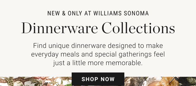 new & only at williams sonoma Dinnerware Collections - shop now