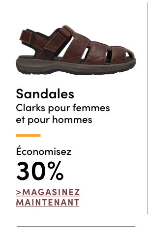Sandales Clarks pour femmes et pour hommes économisez 30%