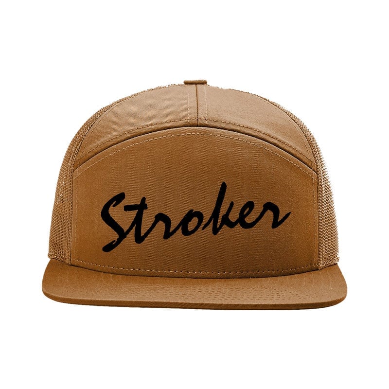 Image of Richardson 7-Panel Trucker STROKER Bowling Hat - Caramel